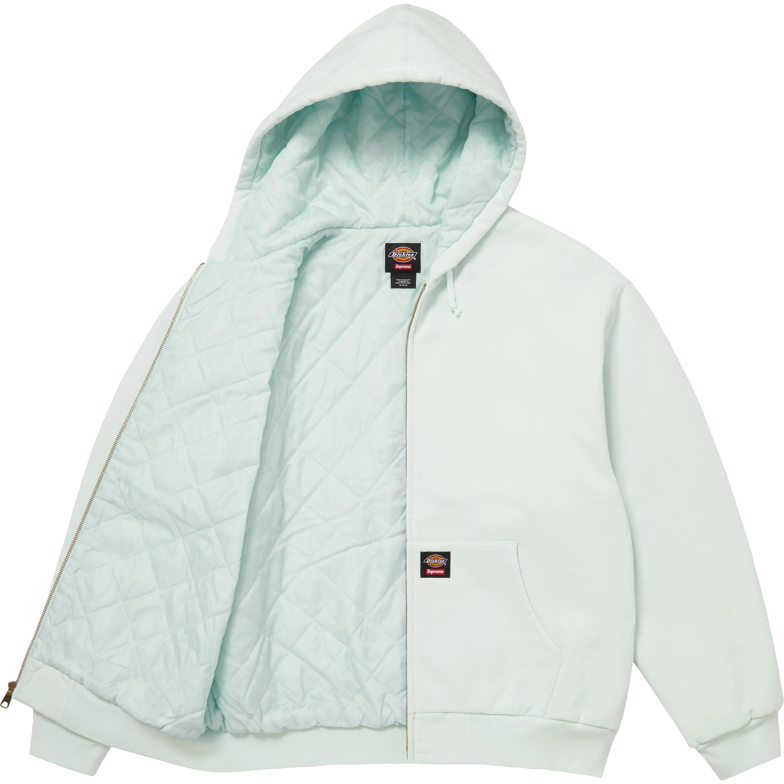 Supreme®/Dickies® Quilted Lined Zip Up Hooded Sweatshirt view 8